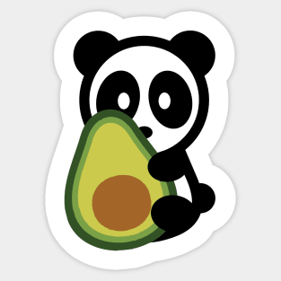 Panda Avocado Bambu Brand Bear Food Snack Cute Fruit Seed Green Guac Chip Dip Sauce Sticker